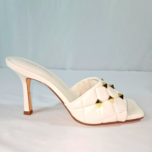 Marc Fisher Women's White Sandals/ Heels Size 9.5 - Picture 3 of 8